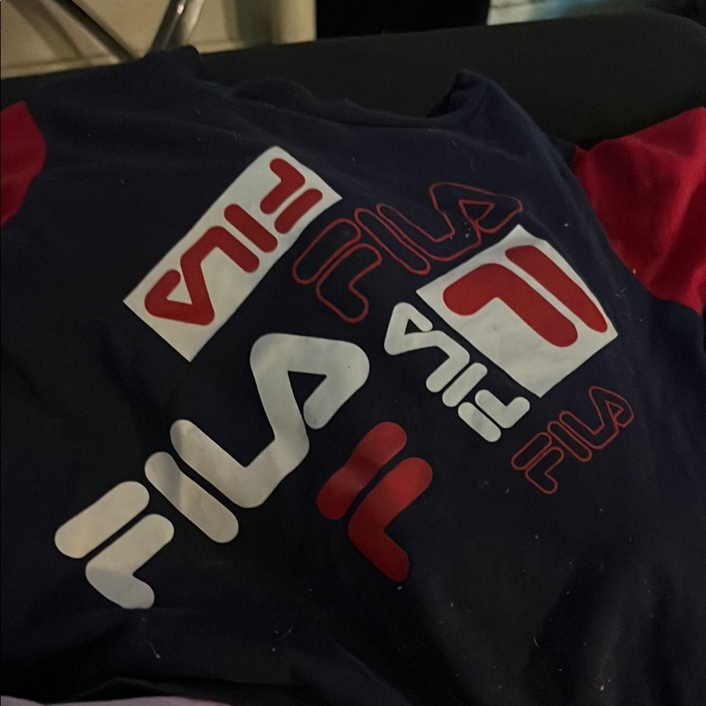 Fila Navy and Red Logo T-Shirt